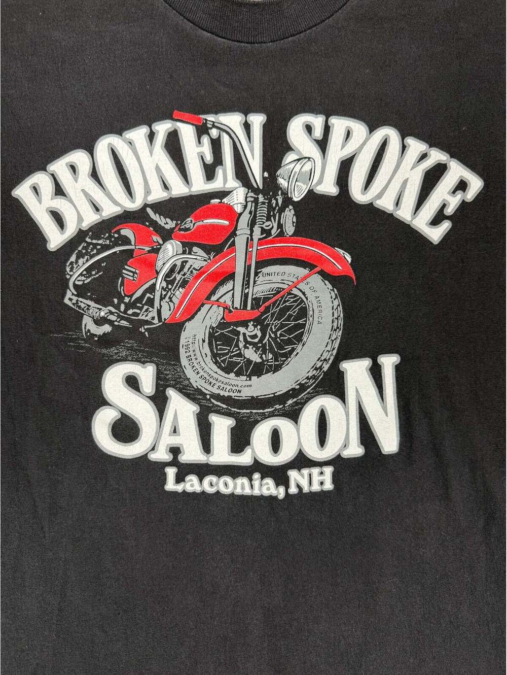 Hanes โ Broken Spoke Saloon Laconia Motorcycle Rally Graphic T-Shirt